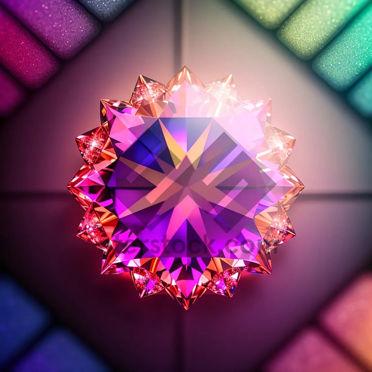 Picture of Sparkling Snowflake Decorative Glass Gem Design