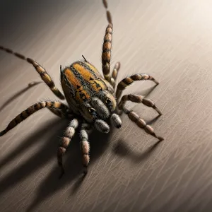 Menacing Garden Spider: A Creepy, Black Arachnid Predator