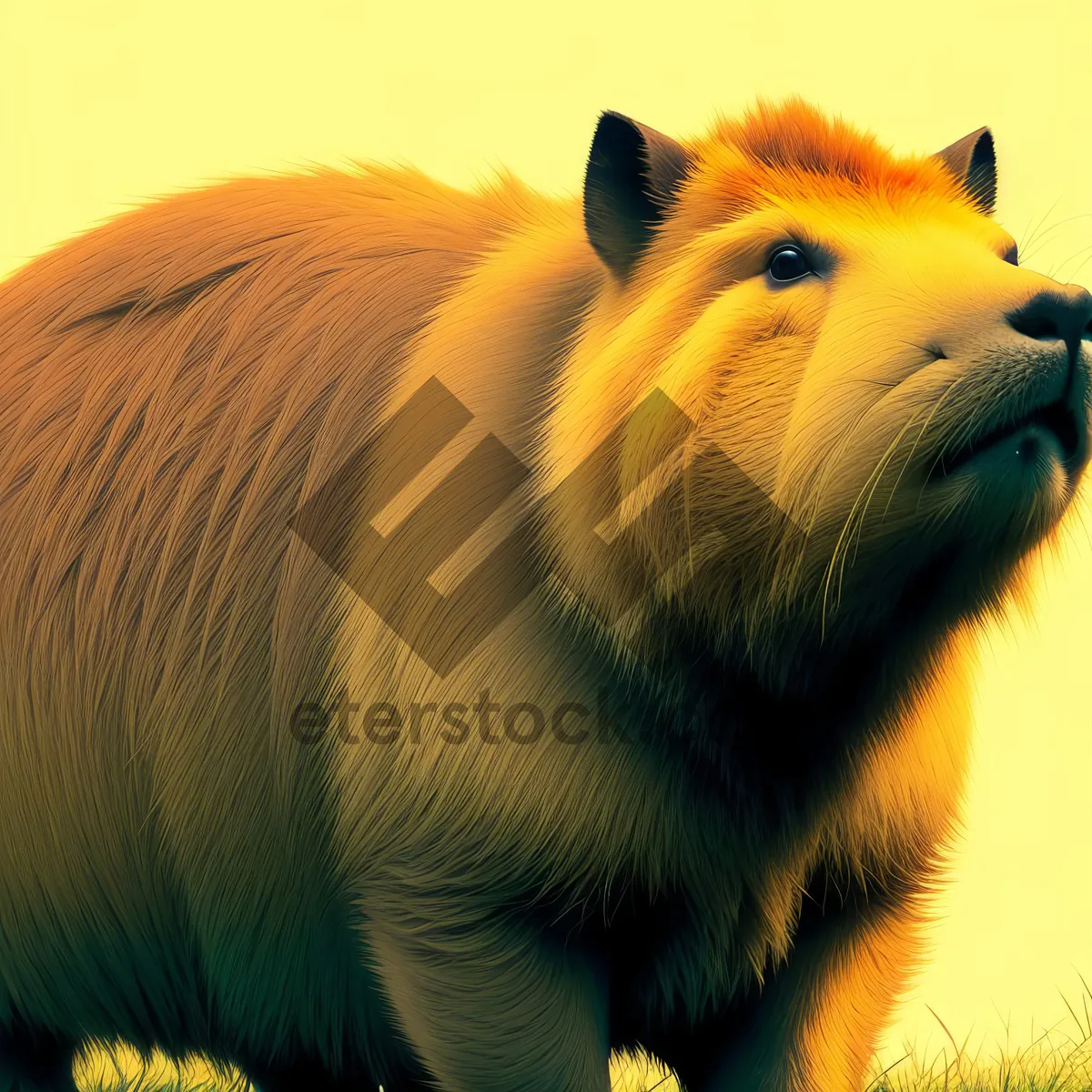 Picture of Adorable Brown Domestic Pet Dog with Cute Nose