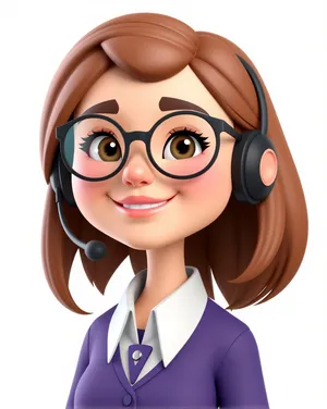 Pretty Cartoon Face Portrait