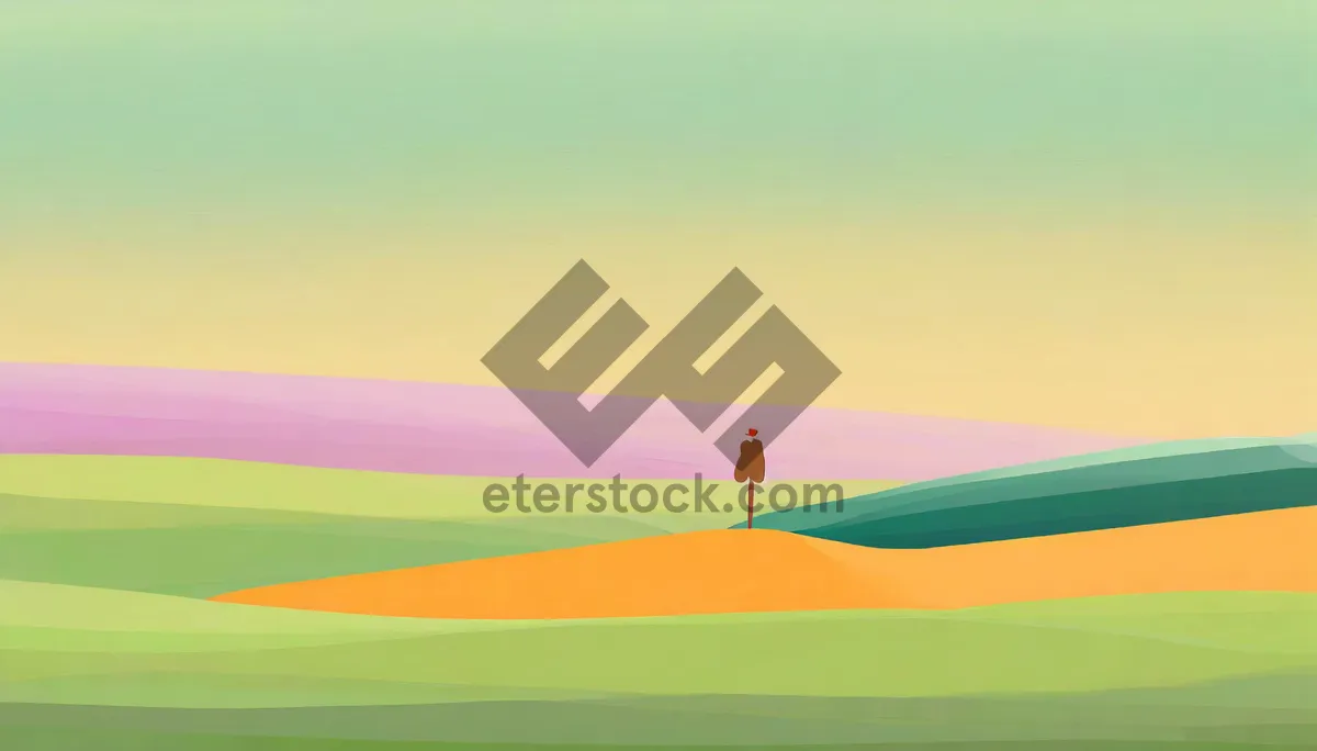 Picture of Vibrant Summer Sky Over Rural Meadow grassland