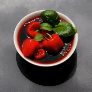 Fresh Vegetarian Salad with Sweet Pepper and Tomatoes