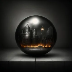 Earthly Reflection: Illuminated Global Sphere