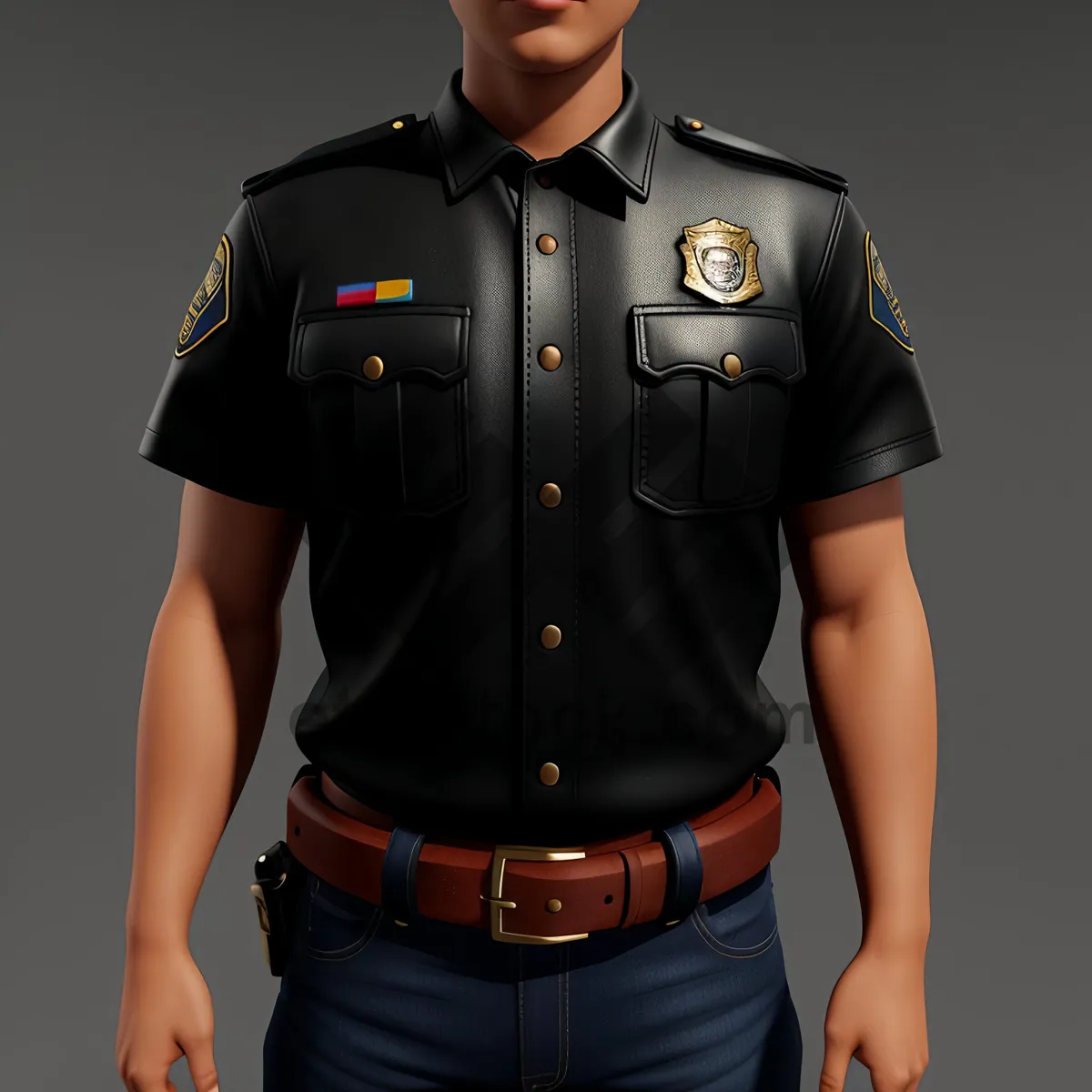Picture of Confident Military Vest: A Handsome Man in Protective Armor