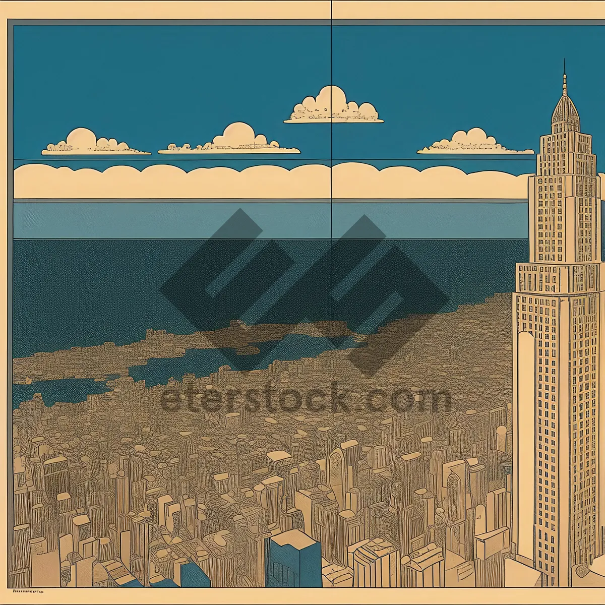 Picture of Modern City Skyline Business Tower Puzzle