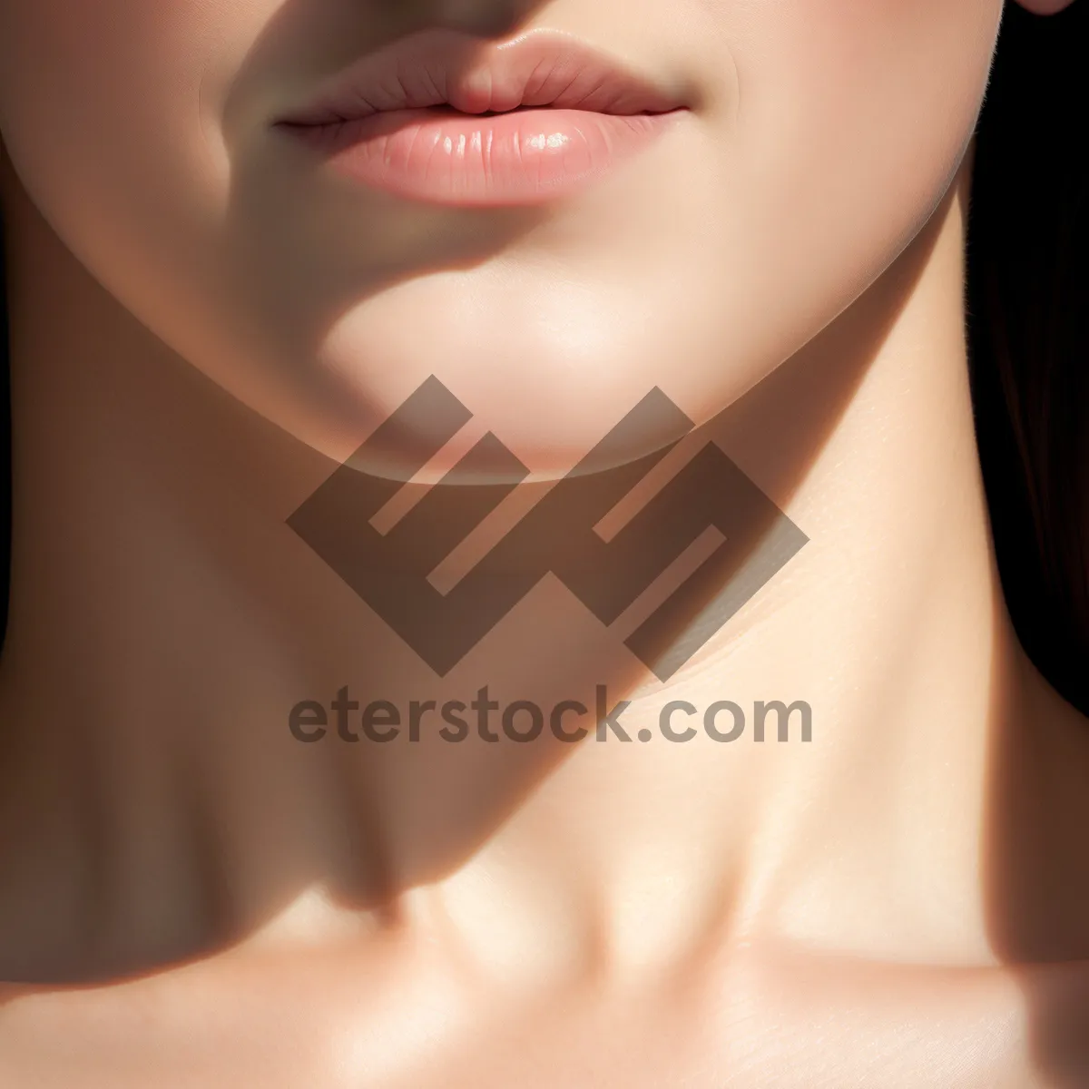 Picture of Radiant Beauty: Stunning Portrait of Attractive Adult with Clean Skincare