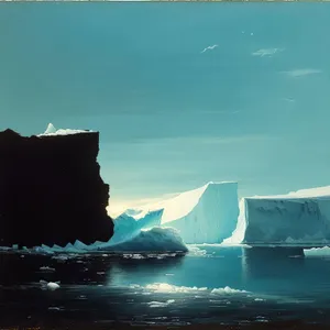 Serene Seascape: Majestic Mountains, Pristine Waters