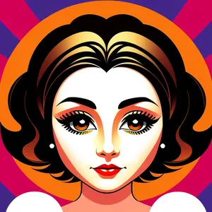 Cartoon Facial Art: Playful Face Illustration