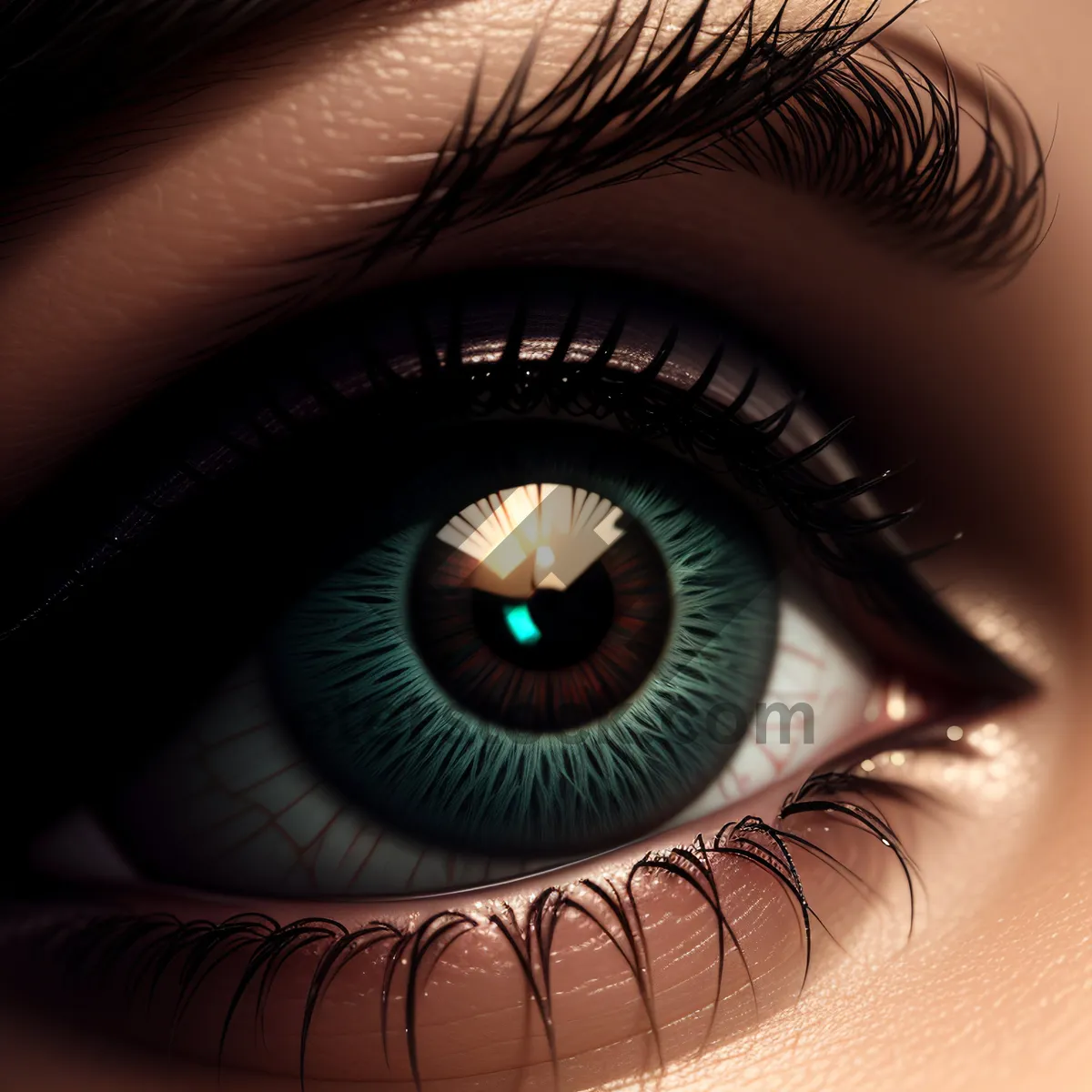 Picture of Enhanced vision with striking eyebrow and mesmerizing iris.