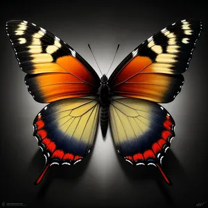 Colorful Monarch Butterfly in Flight