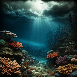 Vibrant Coral Reef Expanse with Colorful Marine Life