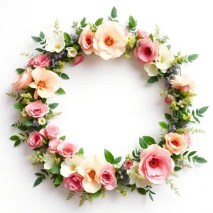 Retro Floral Holiday Frame