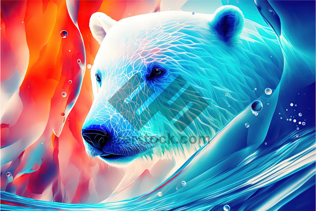 Picture of Arctic wildlife bear in water