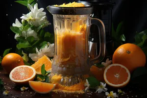 Fresh Citrus Beer in Golden Glass Pitcher