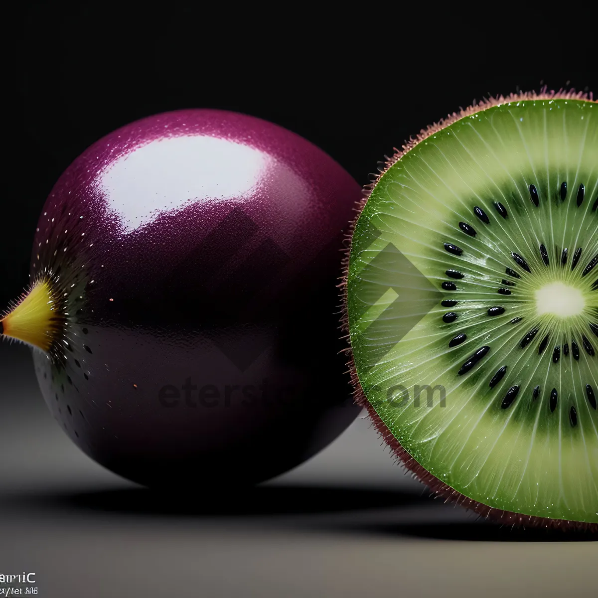 Picture of Juicy Kiwi Slice - Fresh and Nutritious Tropical Fruit