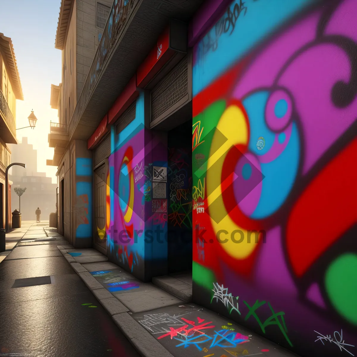 Picture of Vibrant Alleyway Illuminated with Stunning Lights