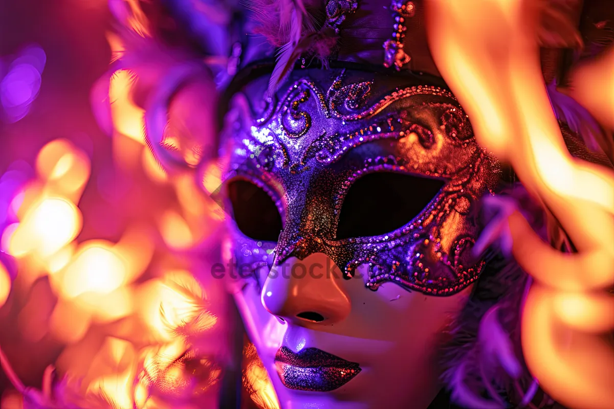 Picture of Mysterious Venetian Mask at Carnival Festival