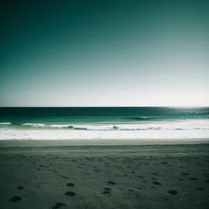 Tropical Bliss: Sandy Beach with Crystal Clear Waters