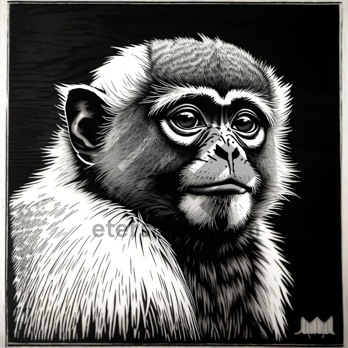 Picture of Wild Primate Sculpture: Majestic Ape Face!