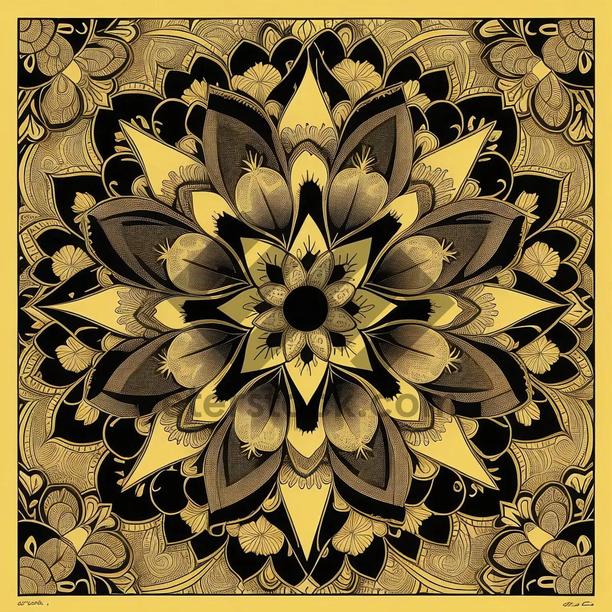 Picture of Floral Arabesque Tile: Vintage Ornate Decor