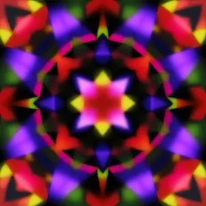 Vibrant Kaleidoscope Pattern: Colorful Abstract Graphic Design