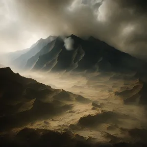 Snow-capped mountains in a national park landscape.