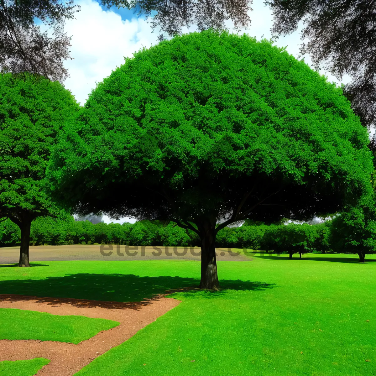 Picture of Scenic Golf Hole on a Summer Meadow