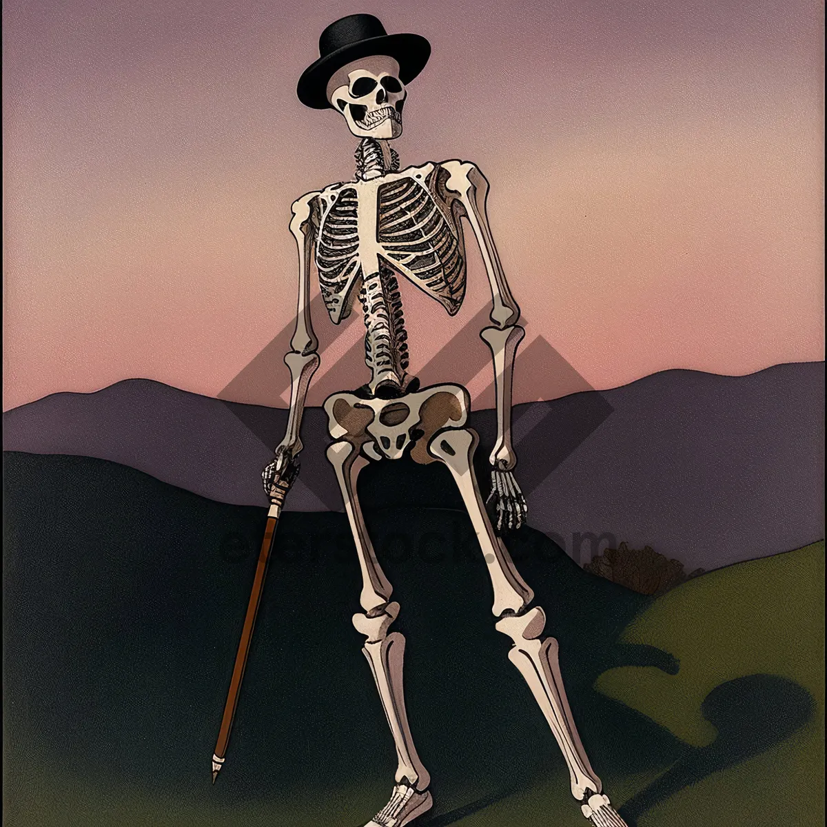 Picture of Medical Skeleton Support on Tripod Rack