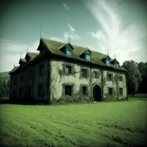 Ancient Castle against Blue Sky