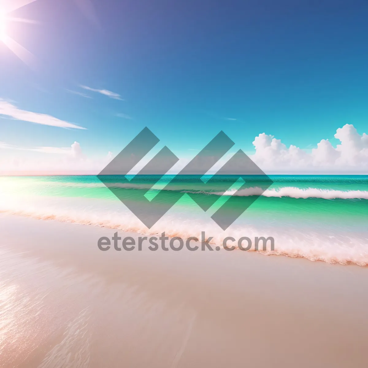 Picture of Serene Summer Seascape: A Bright Horizon of Clear Skies and Sunlight