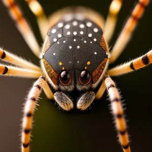 Close-up of a Barn Spider on a Leaf