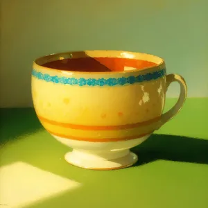 Hot Tea Cup with Saucer and Spoon