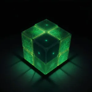 3D Glass Cube Design Render Object