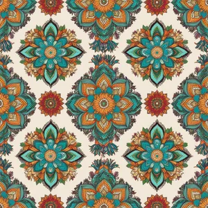 Vintage Floral Artistic Pattern Wallpaper