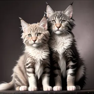 Charming Fluffy Gray Kitten with Whiskers