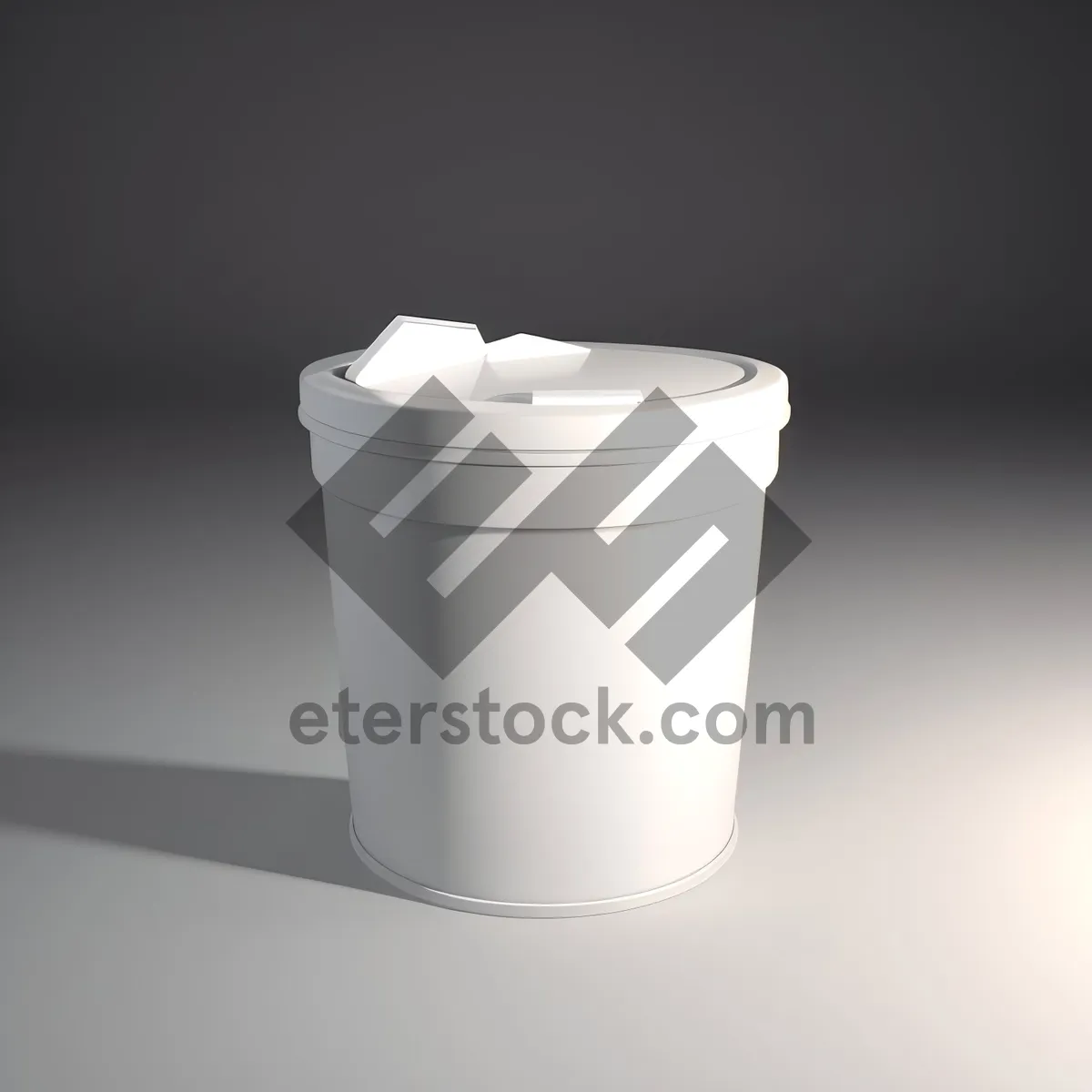 Picture of 3D Cup Container with Drink and Garbage