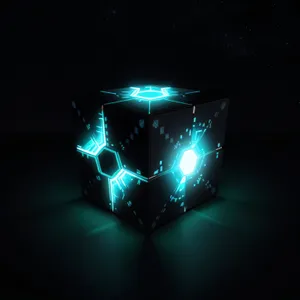 Black 3D Glass Sphere Icon Design