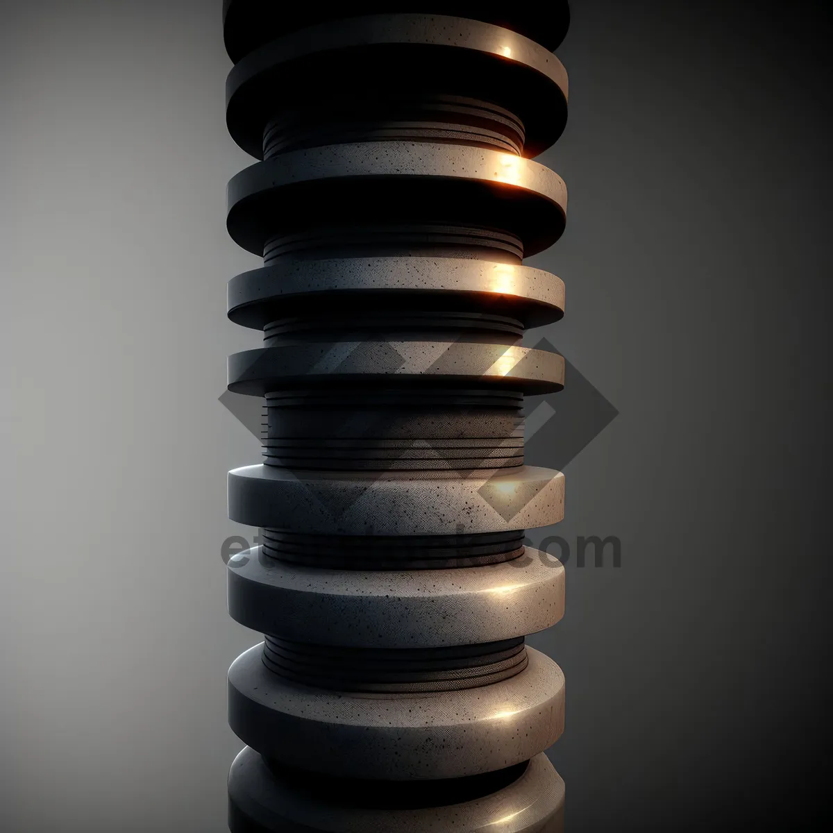 Picture of Stacked Coin Column: Symbolizing Financial Wealth and Savings