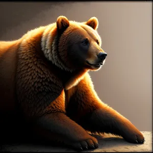 Adorable Brown Bear in Wildlife Habitat