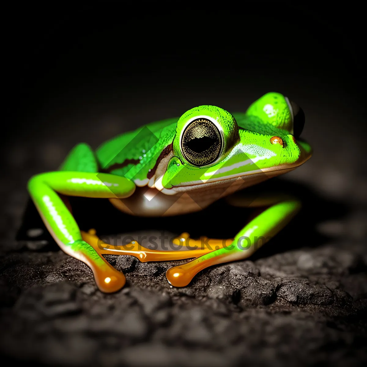 Picture of Orange Eyed Tree Frog - Vibrant Amphibian in Wildlife