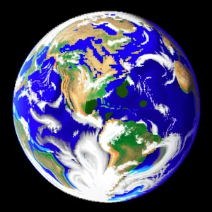 Global Planet Earth Map: Celestial Sphere and Continents