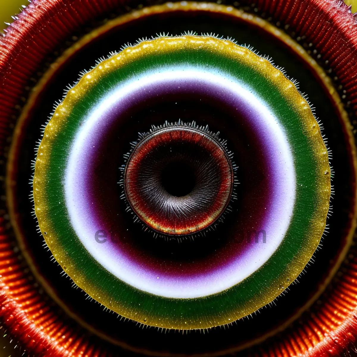 Picture of Colorful Coil Millipede: Dynamic Arthropod Art in Fractal Design