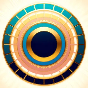 Colorful 3D Grid of Circles: Digital Art Wallpaper