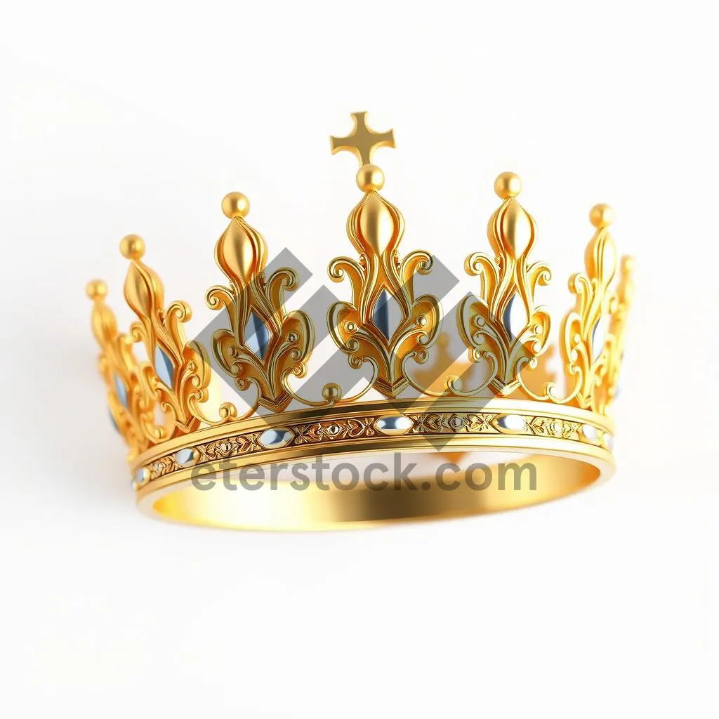 Picture of Baronial floral ornament with intricate golden frame design.
