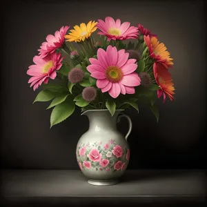 Colorful Floral Vase Bouquet