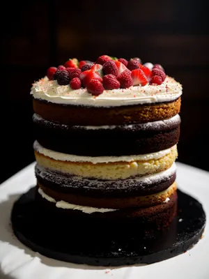 Delicious Berry Trifle Dessert on Plate