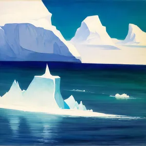 Arctic Serenity: Majestic Iceberg in Winter Wonderland