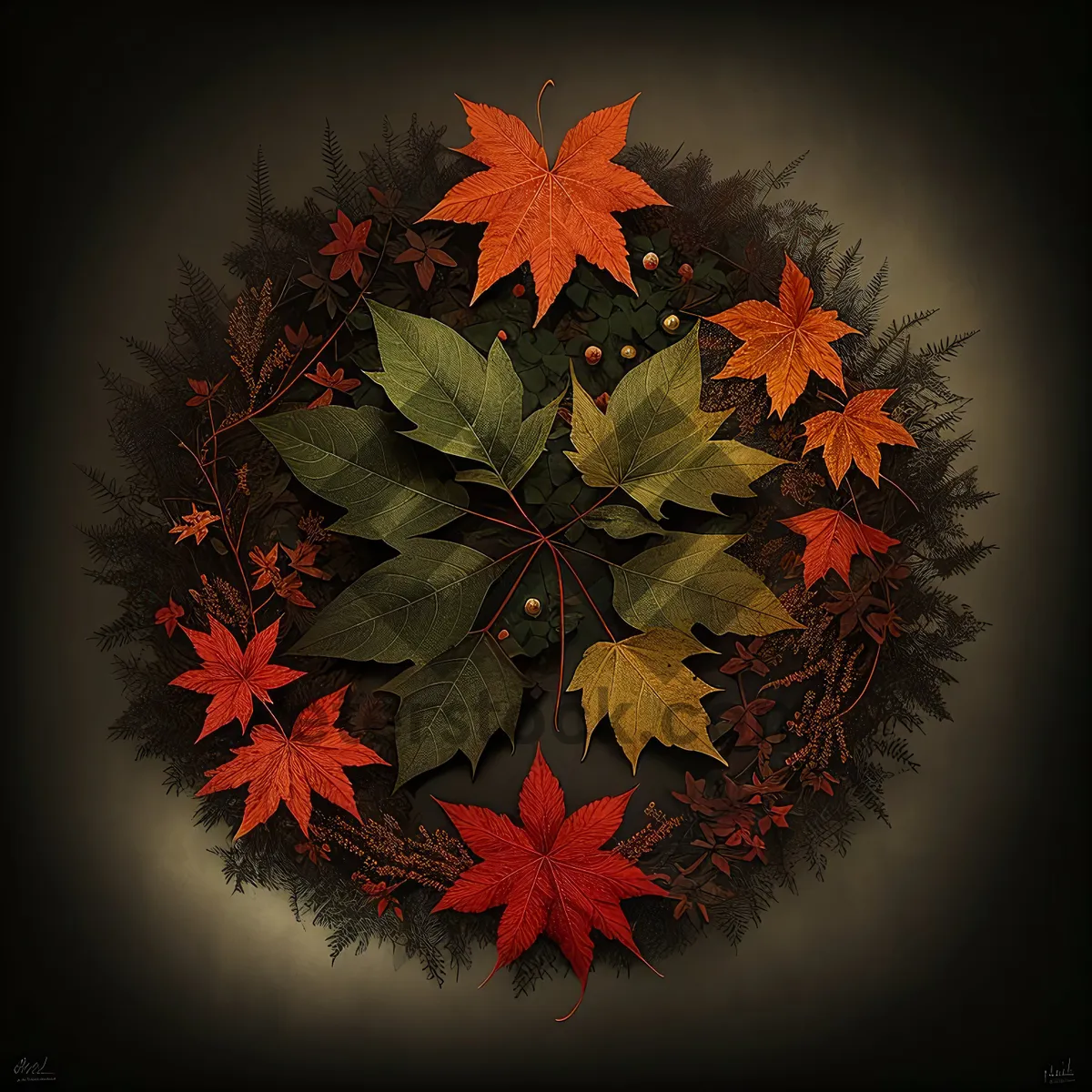 Picture of Seasonal Maple Leaf Decor - Festive Nature Art