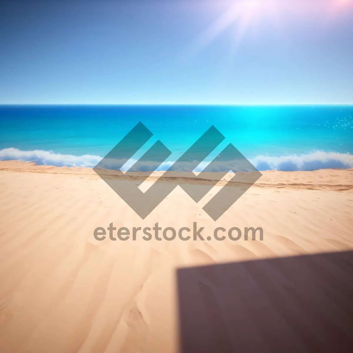 Picture of Sun-kissed Paradise: Coastal Serenity with Turquoise Waves