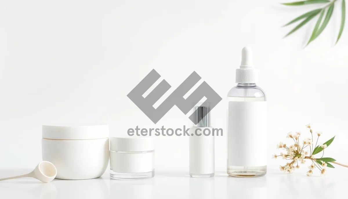 Picture of Cream container for cosmetic spa treatment.